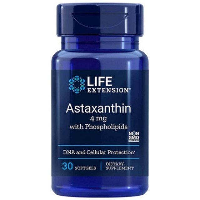 Life Extension Astaxanthin with Phospholipids 4mg Θρεπτικό Συστατικό, 30 Μαλακές Κάψουλες