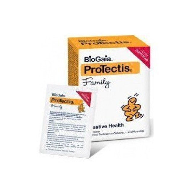BioGaia Protectis ORS Family Διάλυμα Ενυδάτωσης με Προβιτικό & Ψευδάργυρο, με γεύση Πορτοκάλι, 5.5 gr x 7 φακελίσκοι