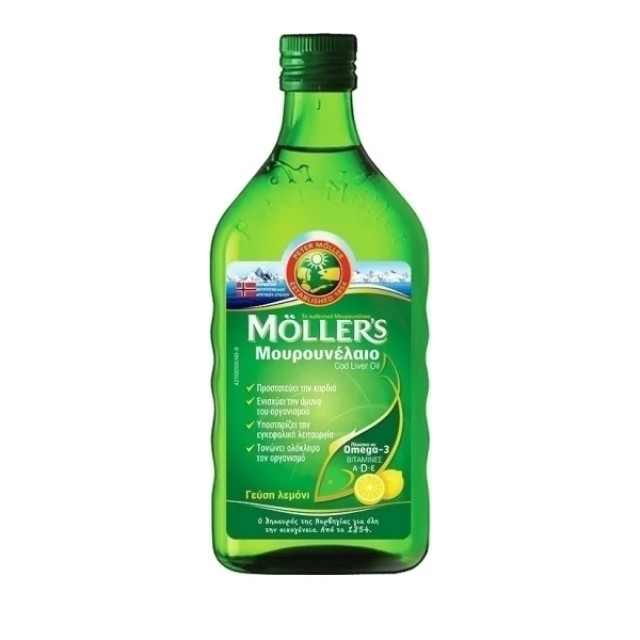 Mollers Μουρουνέλαιο Cod Liver Oil σε Υγρή Μορφή με Γεύση Λεμόνι, 2...