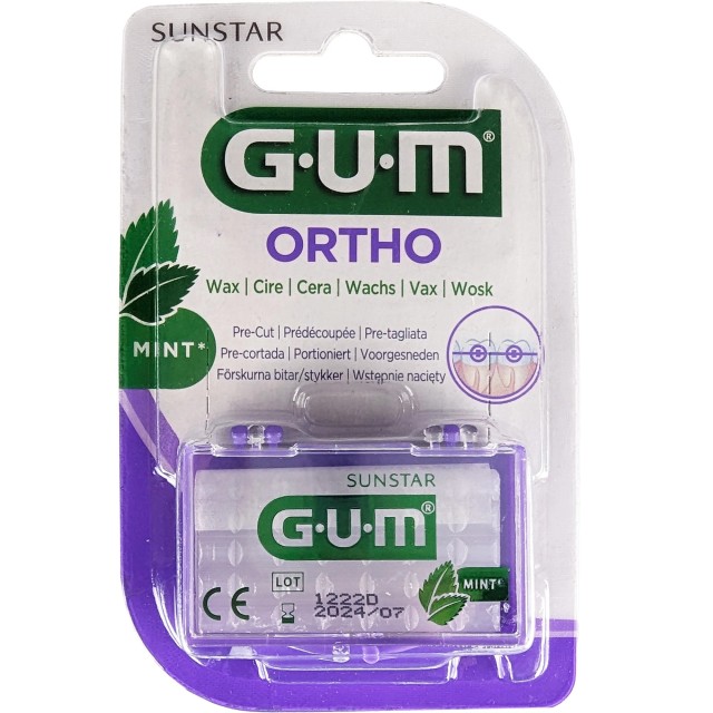 Gum 724 Ortho Wax Mint Flavored Οδοντικό Νήμα, 1τμχ