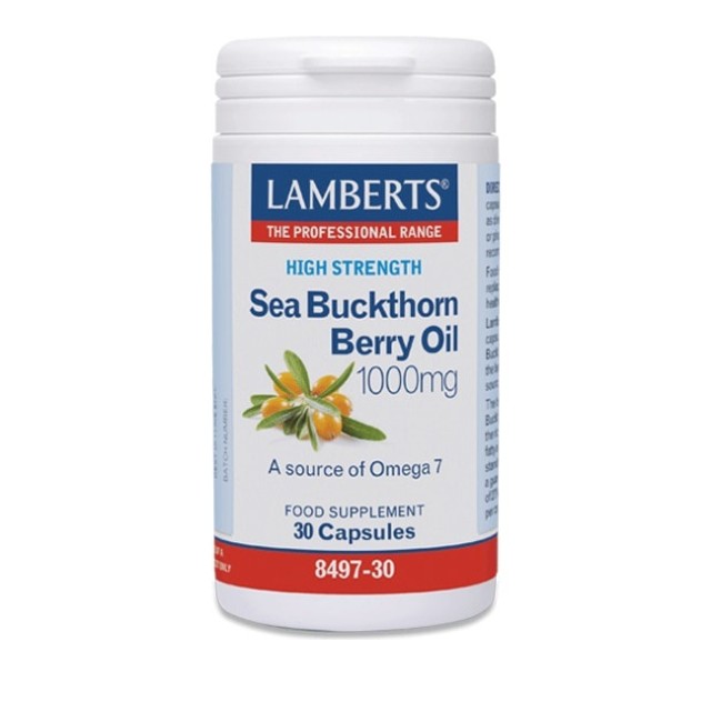 Lamberts Sea Buckthorn Berry Oil 1000mg Συμπλήρωμα Ιπποφαές Για Την Ενίσχυση Του Ανοσοποιητικού & Την Ενέργεια Του Οργανισμού, 30 Κάψουλες