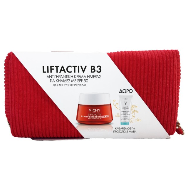 Vichy Promo Liftactiv B3 Anti-Dark Spots Αντιγηραντική Κρέμα Ημέρας για Κηλίδες με SPF50 50ml + ΔΩΡΟ Purete Thermal Γαλάκτωμα Καθαρισμού 3 σε 1 100ml