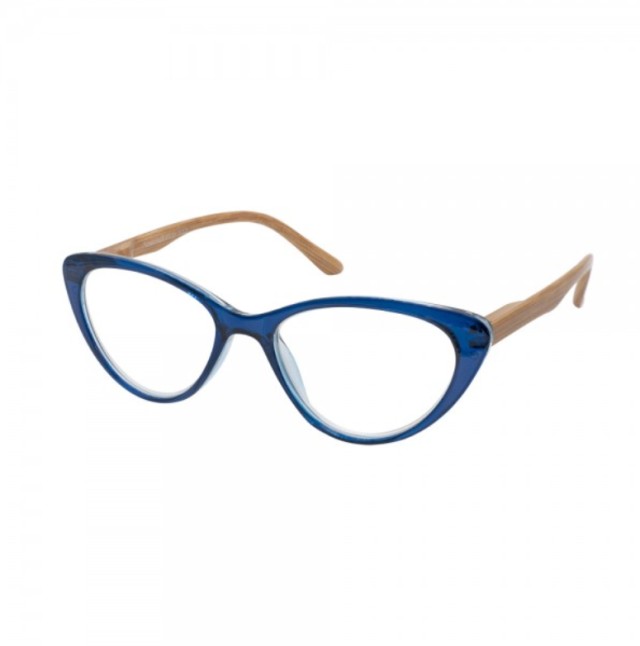 EyeLead Γυαλιά Πρεβυωπίας-Διαβάσματος Ε205 Μπλε Πεταλούδα Κοκκάλινα/Ξύλινα +0.75