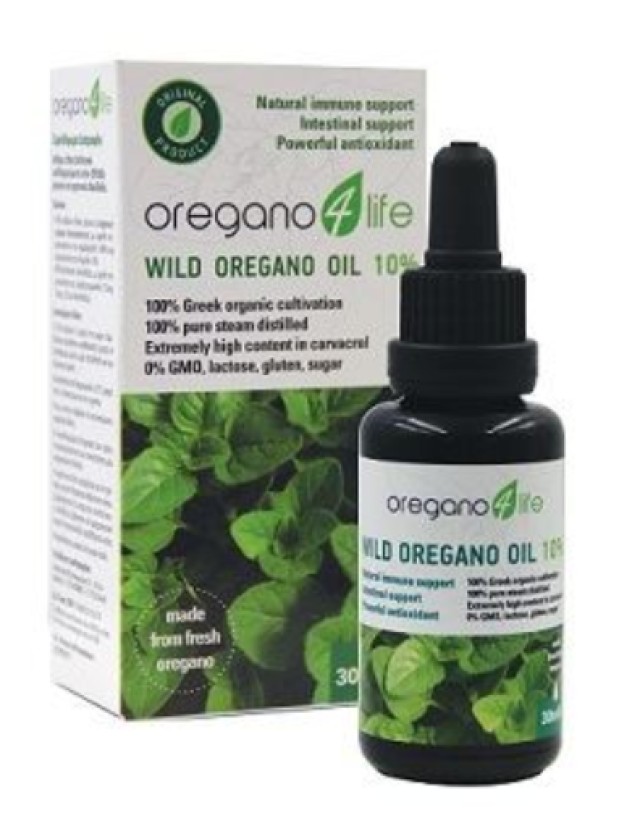 Oregano 4 life Wild Oregano Oil 10% Αιθέριο Έλαιο Ρίγανης με Πληθώρα Ευεργετικών Ιδιοτήτων, 30ml
