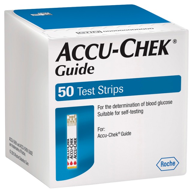 Accu-Chek Guide Ταινίες Μέτρησης Σακχάρου, 50 Τεμάχια