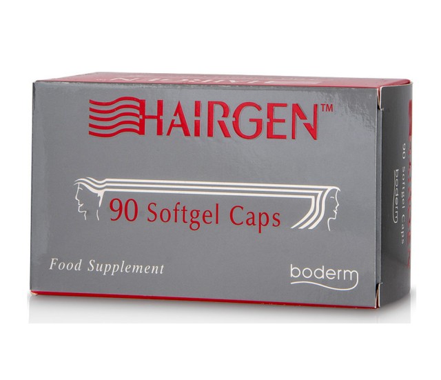 Boderm Hairgen Διατροφικό Συμπλήρωμα για την Υγεία των Μαλλιών & του Δέρματος, 90 Μαλακές Κάψουλες