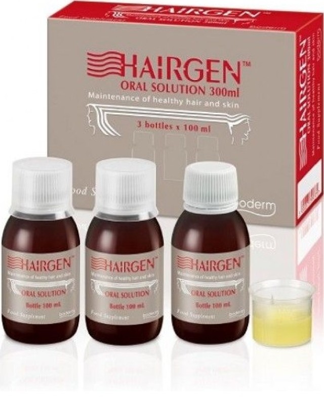 Boderm Hairgen Oral Solution Συμπλήρωμα Διατροφής Για Μαλλιά και Τριχωτό Κεφαλής 3x100ml