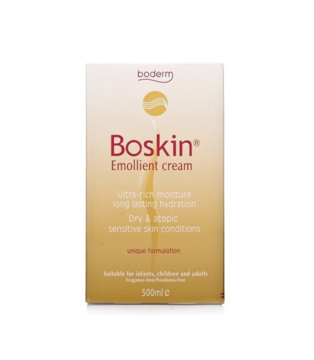 Boderm Boskin Emolient Cream Μαλακτική Κρέμα Σώματος για την Αντιμετώπιση της Έντονης Ξηροδερμίας 500ml