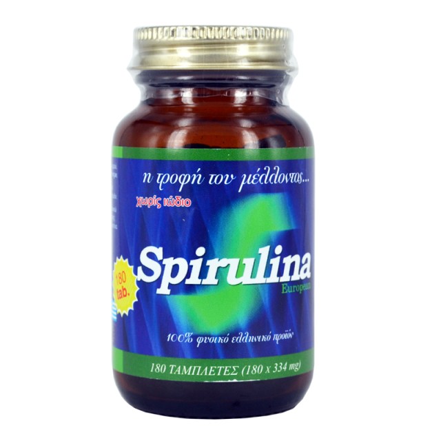 Bio Spirulina Σπιρουλίνα Νιγρίτας 334mg, 180 Ταμπλέτες