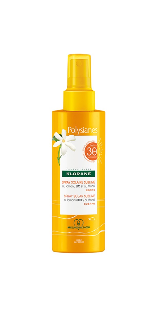 Klorane Polysianes SPF30 Αντηλιακό Spray, 200ml