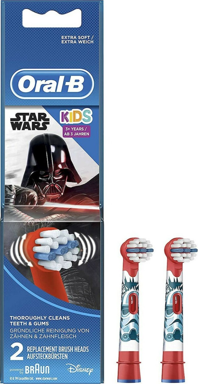 Oral-B Ανταλλακτικό για Ηλεκτρική Οδοντόβουρτσα Stages Power Star Wars για 3+ Χρονών, 2 Tεμάχια