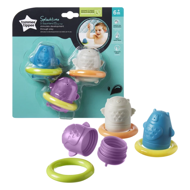 Tommee Tippee Water Slide Bath Toys 6m+, 3 Pieces