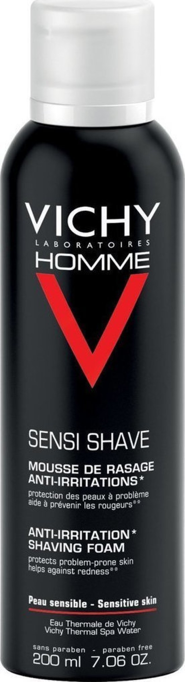 Vichy Homme Αnti Irritation Shaving Foam Αφρός Ξυρίσματος για Ευαίσθητες Επιδερμίδες, 200ml