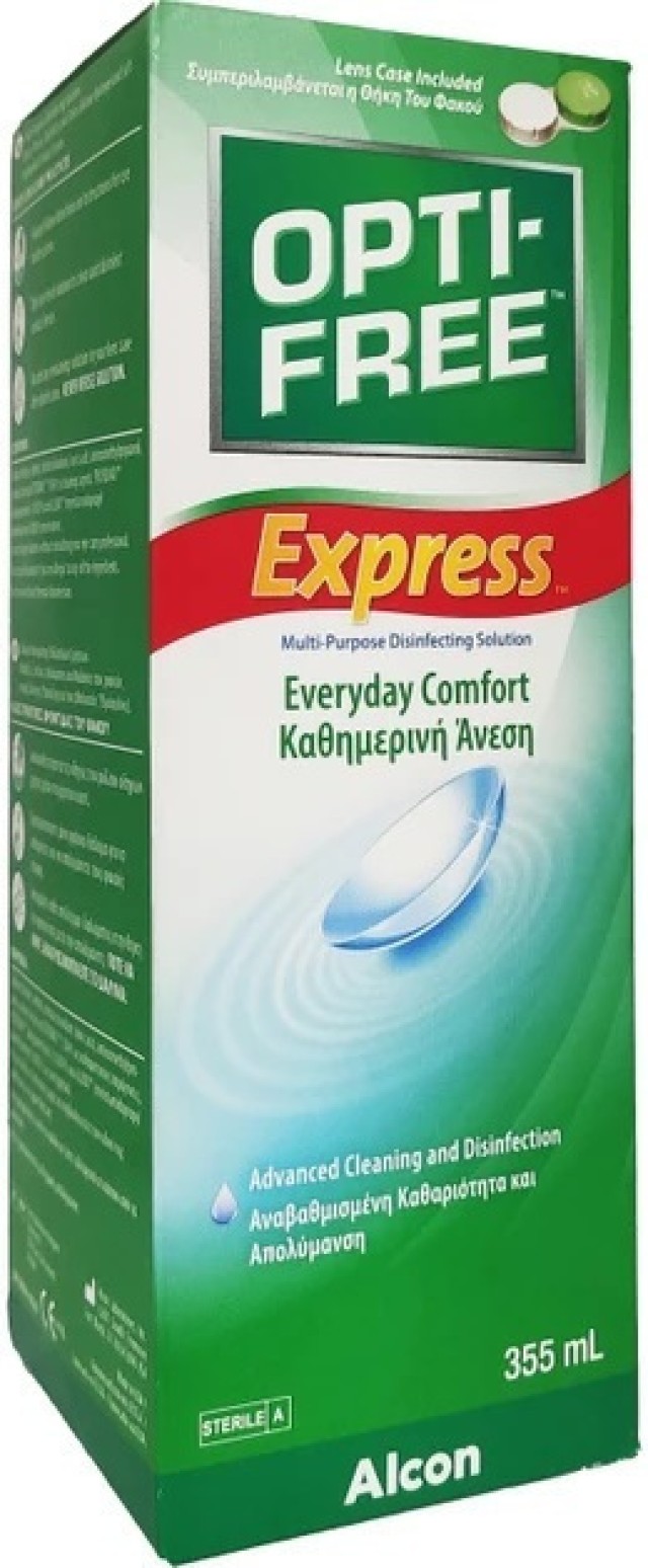 Alcon Opti-Free Express Υγρό Φακών Επαφής, 0ml & 355ml