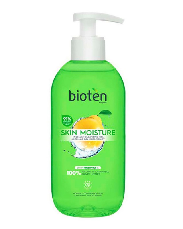Bioten Skin Moisture Micellar Gel Τζελ Καθαρισμού Προσώπου με Αντλία για Κανονικό/Μικτό Δέρμα, 200ml