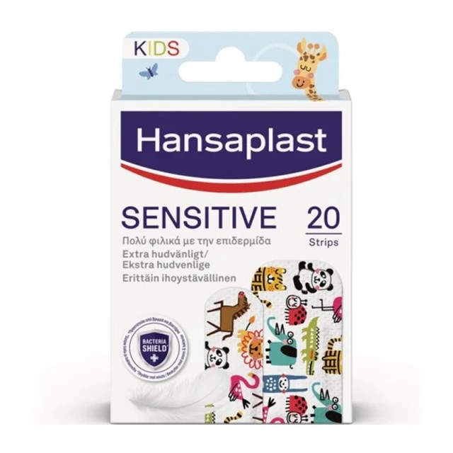 Hansaplast Kids Sensitive Animals Αυτοκόλλητα Επιθέματα για Παιδιά, 20 τμχ