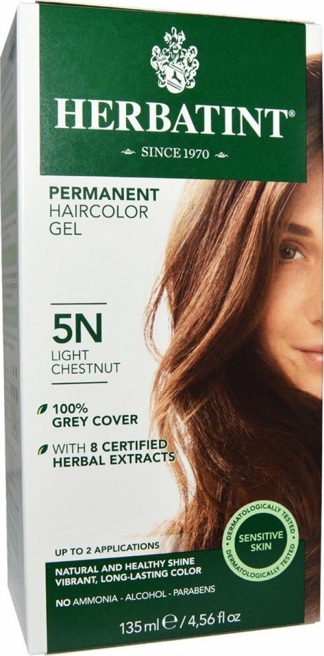 Herbatint Permanent Haircolor Gel 5N Καστανό Ανοιχτό