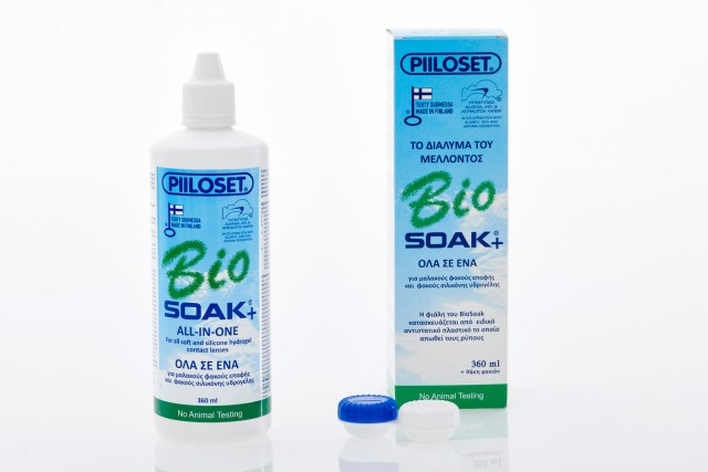 BioSoak All in one υγρό φακών επαφής 360 ml + Θήκη φακών