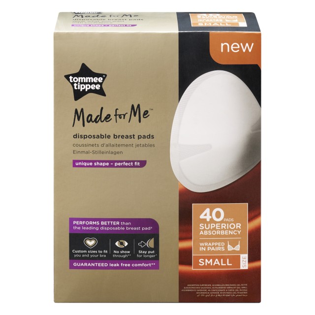 Tommee Tippee Made for Me Breast Pads Επιθέματα Στήθους μίας Χρήσης- Small, 40 Τεμάχια
