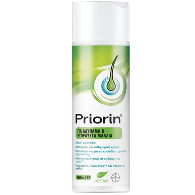 Priorin Shampoo για Αδύναμα & Εύθραυστα Μαλλιά, 200ml