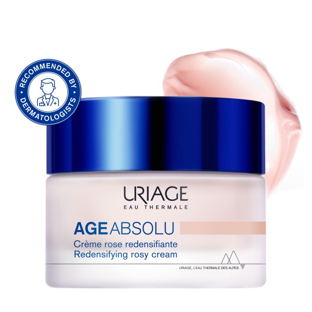 Uriage Age Absolu Redensifying Rosy Cream Σφαιρική Αντιγηραντική Κρέμα Ημέρας, 50ml
