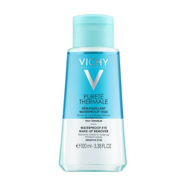 Vichy Purete Thermale Waterproof Eye Make Up Remover Ντεμακιγιάζ Ματιών για Αδιάβροχο Μακιγιάζ, 100ml