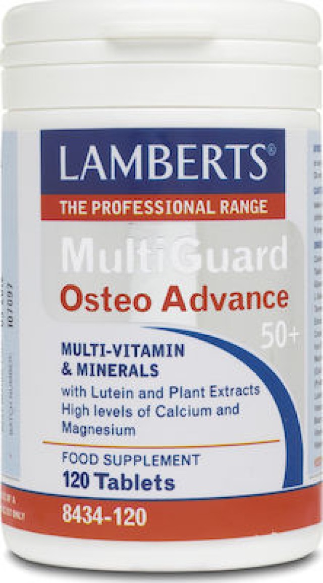 Lamberts MultiGuard OsteoAdvance 50+ Φόρμουλα Πολυβιταμινών Για Την Υγεία Των Οστών, 120 Ταμπλέτες