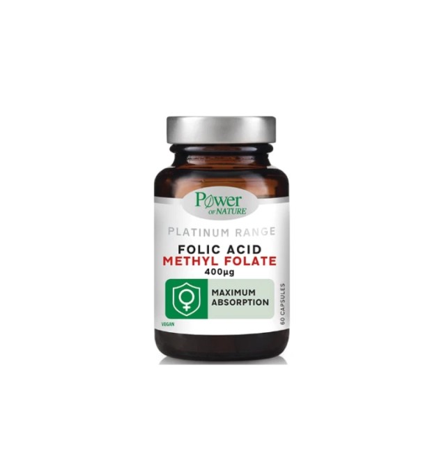 Power of Nature Platinum Range Folic Acid Methyl Folate 400μg Συμπλ...