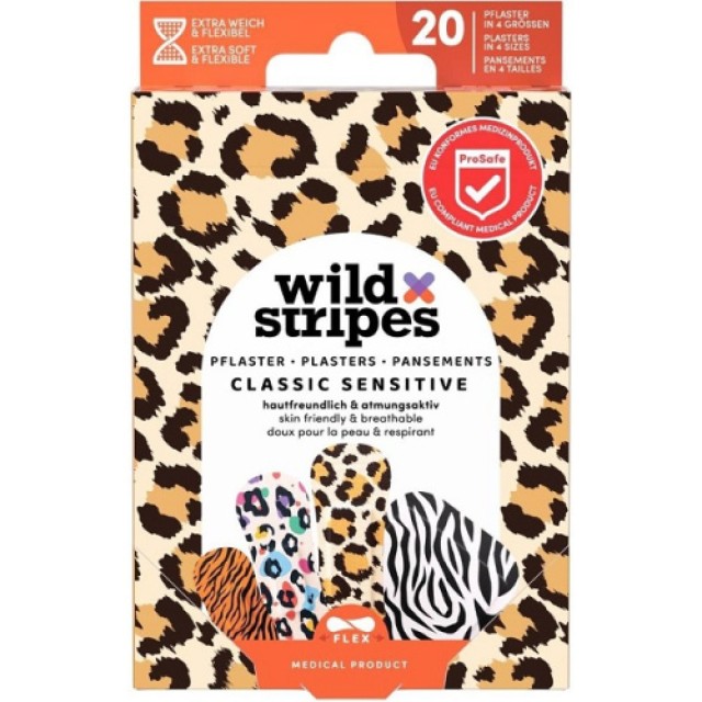 Wild Stripes Classic Sensitive Animal Plasters (4 Sizes) Παιδικά Αυ...
