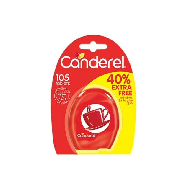Canderel 40% Extra Free Φυσικό Γλυκαντικό Υποκατάστατο Ζάχαρης, 105...