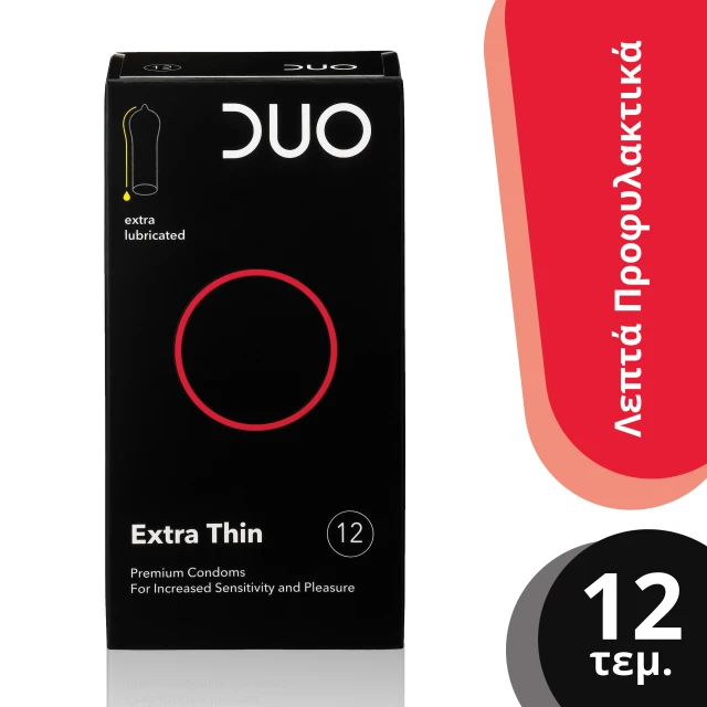Duo Extra Thin Sensitive Condoms 12 Pieces