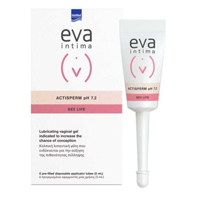 Eva Intima Actisperm pH 7.2 Λιπαντική Γέλη για Αύξηση της Πιθανότητας Σύλληψης, 6x5ml