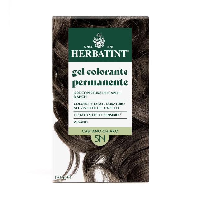 Herbatint Permanent Haircolour Gel Βαφή Μαλλιών Χωρίς Αμμωνία 5N Ανοικτό Καστανό, 170ml