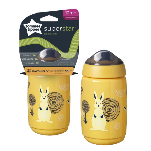 Tommee Tippee SuperStar Sippee Cup Κίτρινο Εκπαιδευτικό Πλαστικό Κύπελλο 12m+, 390ml