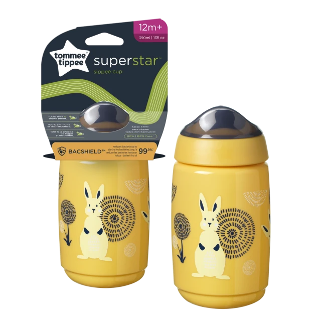 Tommee Tippee SuperStar Sippee Cup Yellow Educational Plastic Cup...