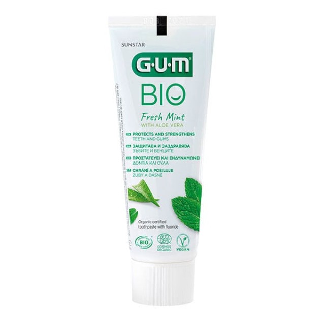 Gum Bio Fresh Mint Οργανική Οδοντόκρεμα με Αλόη, 75ml