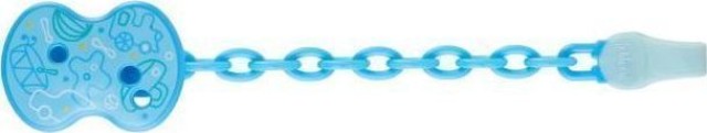 Chicco Soother Chain Κλιπ Πιπίλας με Αλυσίδα, Μπλε 0m+ 1 τεμάχιο [06202-00]