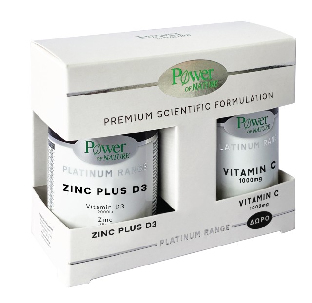 Power Health Promo Classics Platinum Range Zinc Plus D3 15mg/2000iu 30 Ταμπλέτες (& Vitamin C 1000mg 20 Ταμπλέτες )
