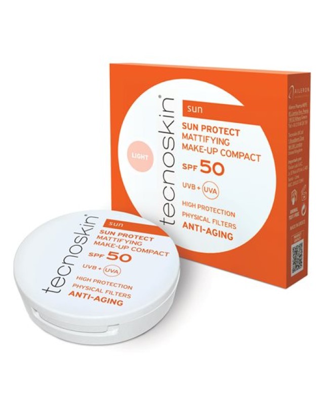 Tecnoskin Sun Protect Mattifying Make-Up Compact SPF50 Αντηλιακή Πούδρα Προσώπου, 10g