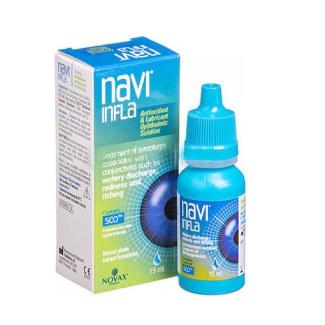 Novax Pharma Navi Infla Eye Drops Λιπαντικό Οφθαλμικό Διάλυμα, 15ml