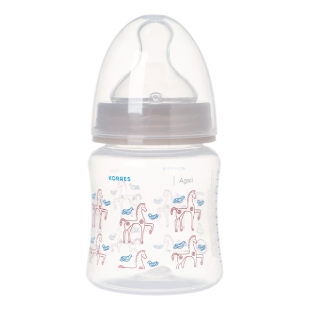 Korres Πλαστικό Μπιμπερό με Θηλή Σιλικόνης Αργής Ροής, 150ml
