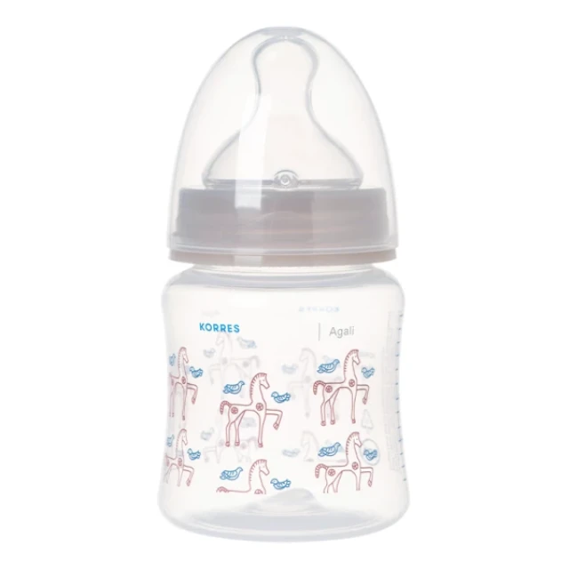 Korres Plastic Baby Bottle with Slow Flow Silicone Nipple, 150ml