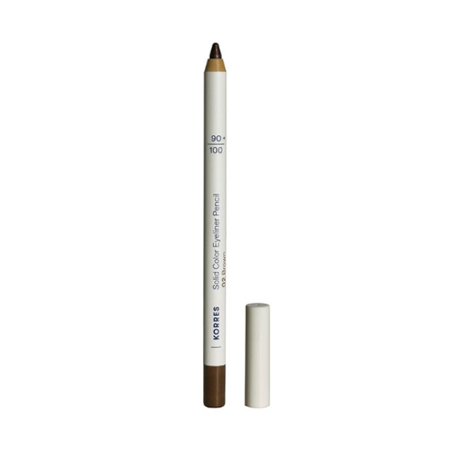 Korres Solid Color Eyeliner Pencil 02 Brown Απαλό Μολύβι Ματιών, 1.2gr