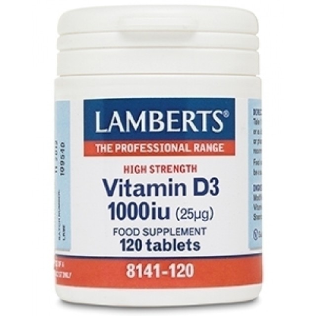 diplobc_Lamberts Vitamin D3 1000iu Συμπλήρωμα Διατροφής Βιταμίνη D3, 120 κάψουλες
