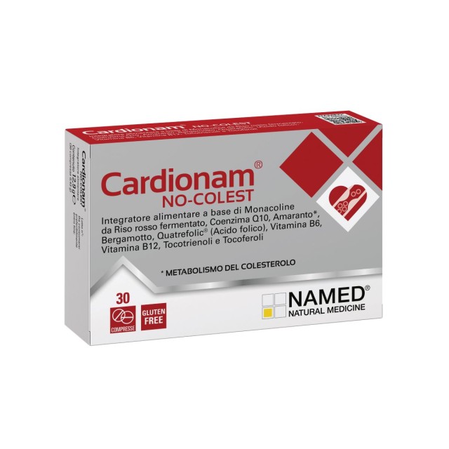 Named Cardionam No-Colest Συμπλήρωμα Διατροφής Για Υγιή Επίπεδα Χοληστερόλης, 30 Δισκία