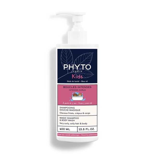 Phyto Kids Boucles Intenses Magic Shampoo & Body Wash Παιδικό Σαμπουάν και Αφρόλουτρο, 400ml