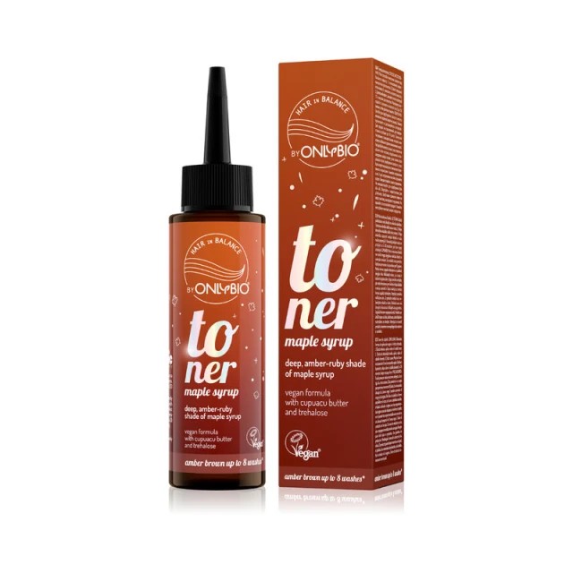 OnlyBio Toner Μαλλιών Maple Syrup Βαθιά Κεχριμπαρένια Απόχρωση, 100ml