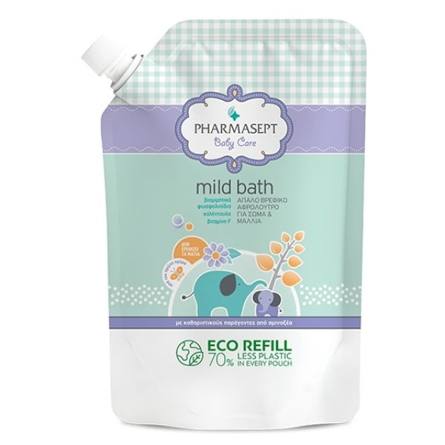 Pharmasept Baby Care Mild Bath Refill Ανταλλακτικό Βρεφικό Αφρόλουτ...