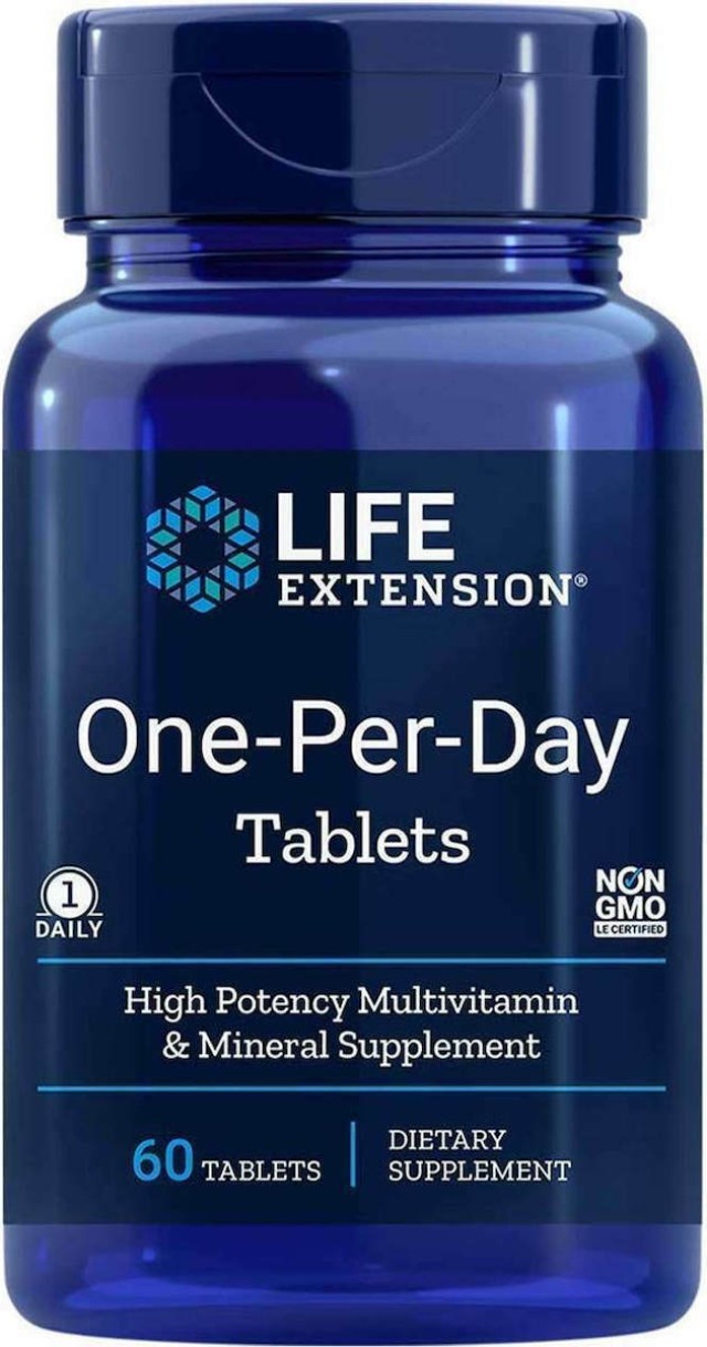 Life Extension One Per Day Πολυβιταμινούχο Συμπλήρωμα Διατροφής, 60 Ταμπλέτες