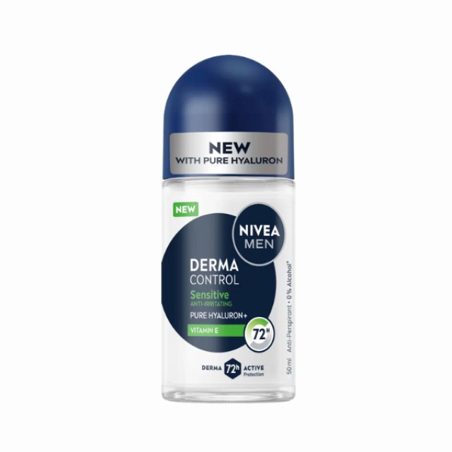 Nivea Men Deo Derma Control Roll-On Ανδρικό Αποσμητικό, 50ml